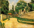 Casas a lo largo de una carretera paisaje de Paul Cezanne